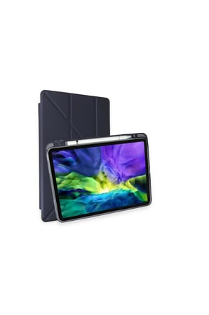 i̇pad air 4 10.9 kılıf kalemlikli mars tablet kılıfı - lacivert