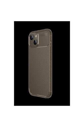 i̇phone 15 kılıf auto focus karbon kapak - kahverengi