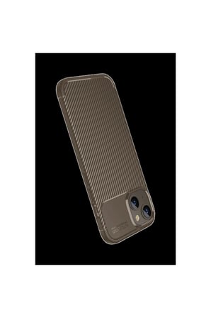 i̇phone 15 kılıf auto focus karbon kapak - kahverengi