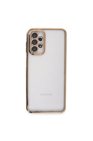 Samsung Galaxy A23 4g Kılıf Lensli Silikon - Gold