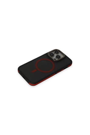 Joko İphone 14 Pro Max Kılıf Rocky Magsafe Kapak - Siyah-kırmızı