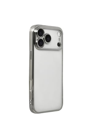 İphone 17 Pro Lensli Silikon - Gümüş