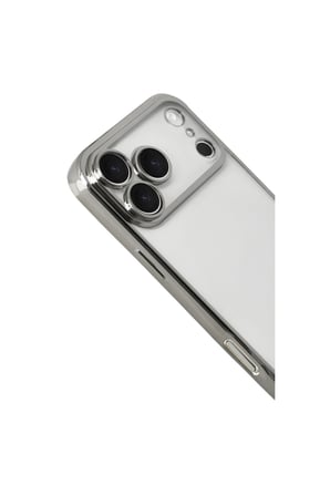İphone 17 Pro Lensli Silikon - Gümüş