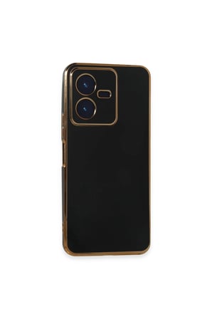 Vivo Y22 2022 Kılıf Volet Silikon - Siyah