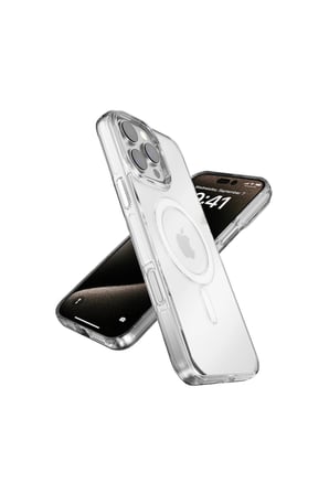 Joko İphone 15 Pro Max Gleam Pc Sert Magsafe Kılıf - Şeffaf-siyah