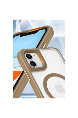 İphone 11 Kılıf Enka Magsafe Silikon Kılıf - Desert