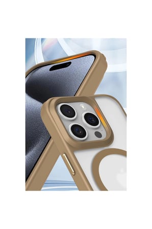 İphone 14 Pro Max Kılıf Enka Magsafe Silikon Kılıf - Desert
