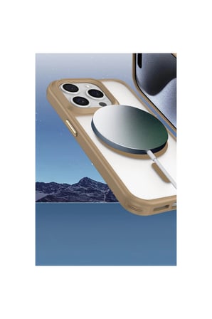 İphone 14 Pro Max Kılıf Enka Magsafe Silikon Kılıf - Desert