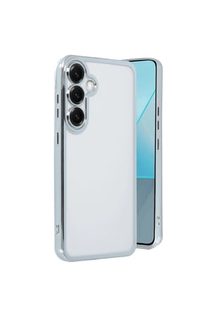 Samsung Galaxy S25 Plus Kılıf Lensli Silikon - Gümüş