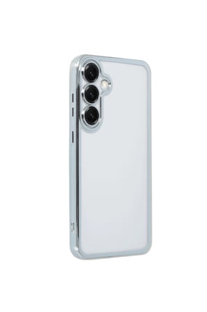 Samsung Galaxy S25 Plus Kılıf Lensli Silikon - Gümüş
