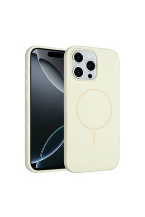 Joko İphone 15 Pro Max Kılıf Jully Magsafe Kapak - Bej