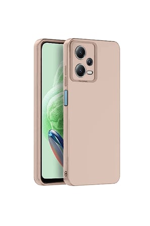 Redmi Note 12 Pro 5g Kılıf Nano İçi Kadife Silikon - Pudra