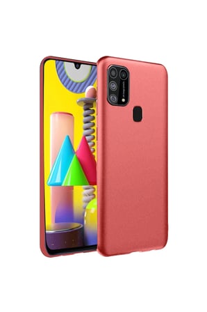 Samsung Galaxy M31 Kılıf Nano İçi Kadife Silikon - Kiremit