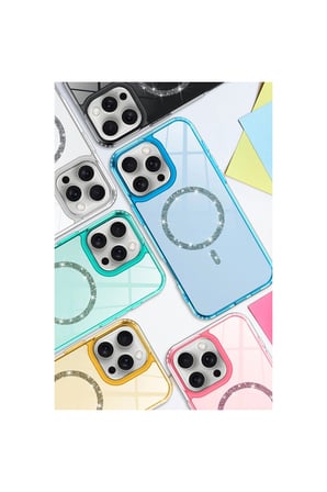 İphone 16 Pro Live Diamond Magsafe Kapak - Sarı