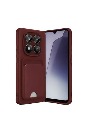 Redmi Note 15 Pro 5g Kelvin Kartvizitli Silikon - Bordo