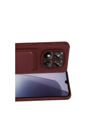 Redmi Note 15 Pro 5g Kelvin Kartvizitli Silikon - Bordo