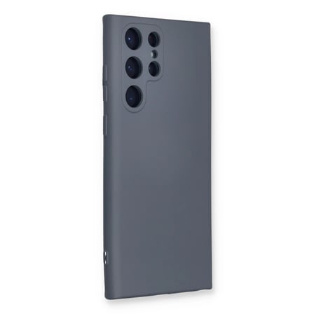 Samsung Uyumlu Galaxy S23 Ultra Kılıf Nano İçi Kadife Silikon - Gri