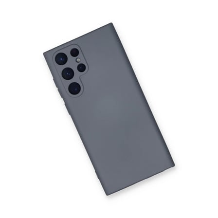 Samsung Uyumlu Galaxy S23 Ultra Kılıf Nano İçi Kadife Silikon - Gri