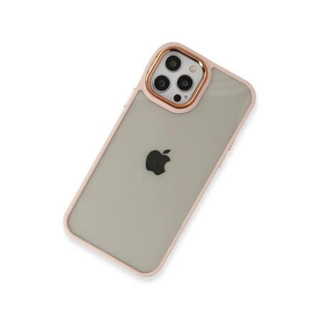 İphone 12 Pro Max Kılıf Dora Kapak - Pudra