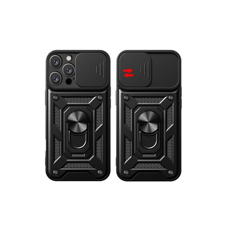 İphone 16 Pro Max Kılıf Pars Lens Yüzüklü Silikon - Lacivert