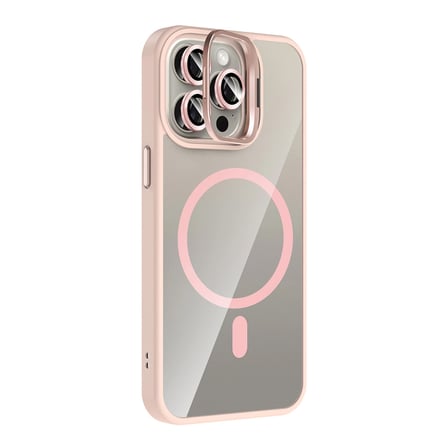 Joko İphone 14 Pro Max Remim Lensli Magsafe Standlı Kapak - Pembe