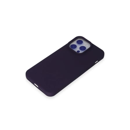 İphone 15 Pro Max Kılıf Nano İçi Kadife Silikon - Mor