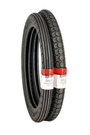 RALCO TYRES Cup Motor Lastik takımı 275-17 ve 250-17 TT (TUBETYPE - İÇ LASTİKLİ TİP) ön ve arka