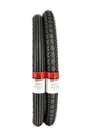 RALCO TYRES Cup Motor Lastik takımı 275-17 ve 250-17 TT (TUBETYPE - İÇ LASTİKLİ TİP) ön ve arka