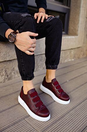 RAMER CH253 CBT Mirror Non Erkek Ayakkabı BORDO