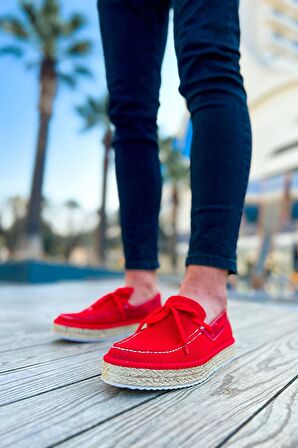 RAMER CH311 Espadril Erkek Ayakkabı KIRMIZI