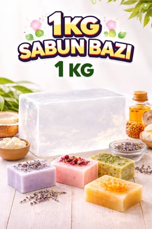 Şeffaf Gliserinli Sabun Bazı 1 KG Kolay Erir Yüksek Nemlendirme Doğal Sabun Yapımı Premium Kalite