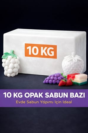 10 KG Opak Sabun Bazı Beyaz Sabun Hammaddesi Kolay Eritme Evde Sabun Yapımı İçin