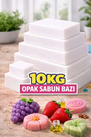 10 KG Opak Sabun Bazı Beyaz Sabun Hammaddesi Kolay Eritme Evde Sabun Yapımı İçin