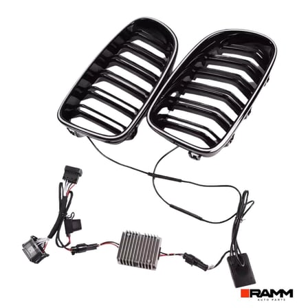 BMW 5 Serisi F10 - BMW 3 Serisi F30 Işıklı Kayar LED Panjur Izgara Seti