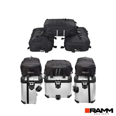 BMW Motorrad R1250GS / ADV  R1300GS / ADV Yan ve Arka Çanta İlave Çanta Takımı  3 Adet  Siyah