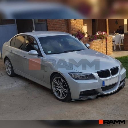 BMW E90 M-Tech Ön Tampon Lipi + Flap Seti  Piano Black