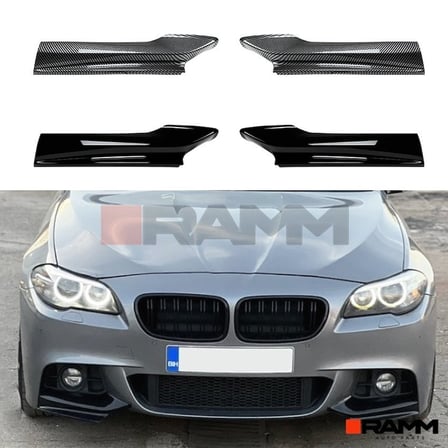 BMW F10 F11 M Sport Ön Tampon Flap Seti  Parlak Siyah
