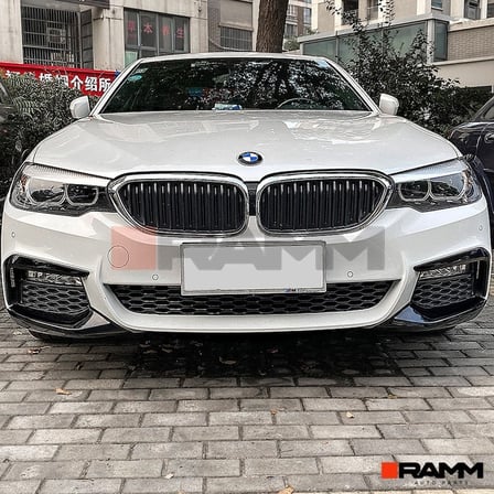 BMW G30 M Sport Ön Tampon Flap Seti Parlak Siyah