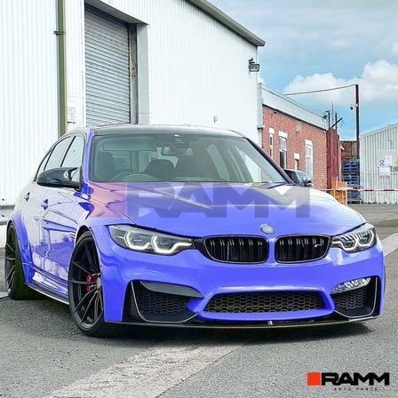 BMW M3 M4 F80 F81 F82 F83 Ön Tampon Lipi + Flap Seti Parlak Siyah