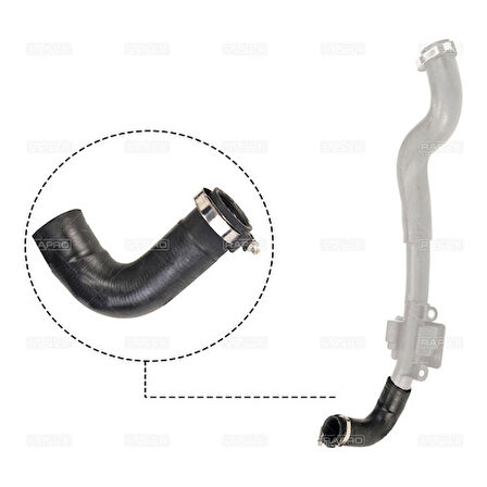 Rapro 12500 Turbo Hortumu Kucuk Kangoo III 1.5 Dcı 08>