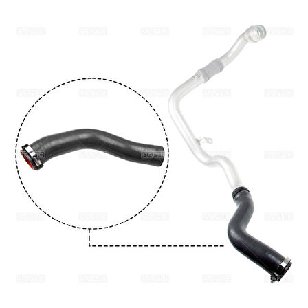 Rapro 12735 Turbo Hortumu Sılıkon Buyuk Dacıa Sandero II 1.5 Dcı