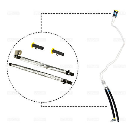 Rapro 16351 Sensör Hortumu 4 Hortum Kit Focus II 1.4-1.6-1.6 Tı-1.6 T Dcı-2.0 T Dcı 04-11