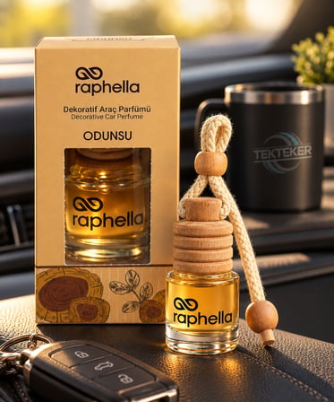 Raphella Odunsu Dekoratif Asma Araç ve Çok Amaçlı Oda Kokusu 8 ml (1 Adet)