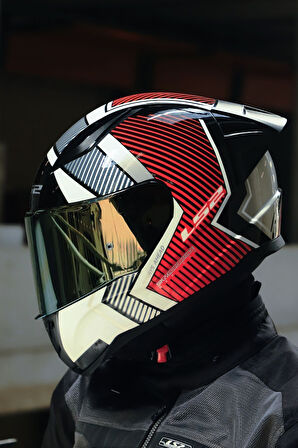 LS2 RAPID 2 RACE EXTRA BEYAZ-KIRMIZI KASK