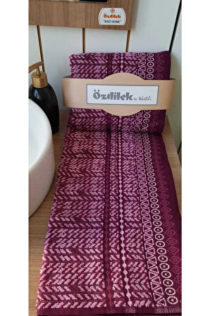 Teraphy Kadife El Yüz Havlusu 2'li(bordo-50x90)