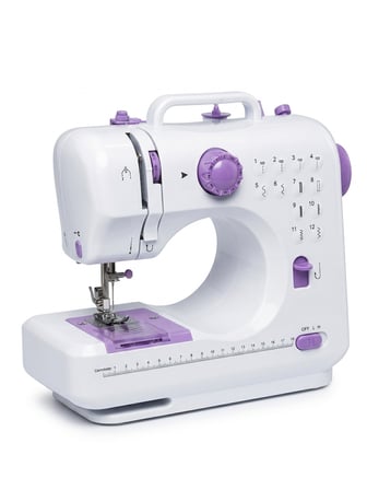 Çok Fonksiyonlu Mini Dikiş Makinesi 12 Dikiş Seçenekli 2 Kademeli Hız Ayarlı