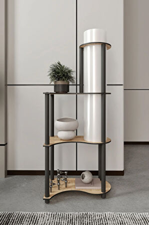 Ravilo Estilo Dor Dekoratif Raflı Lambader Meşe