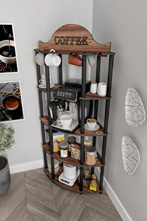 Ravilo Doppio Kahve Köşesi Raf Ceviz