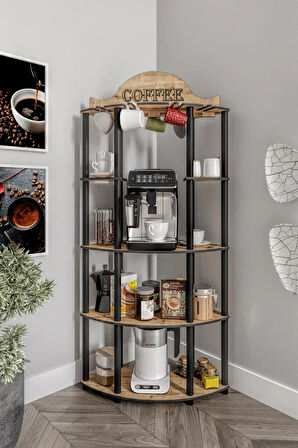 Ravilo Doppio Kahve Köşesi Raf Meşe