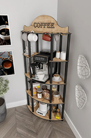 Ravilo Doppio Kahve Köşesi Raf Meşe